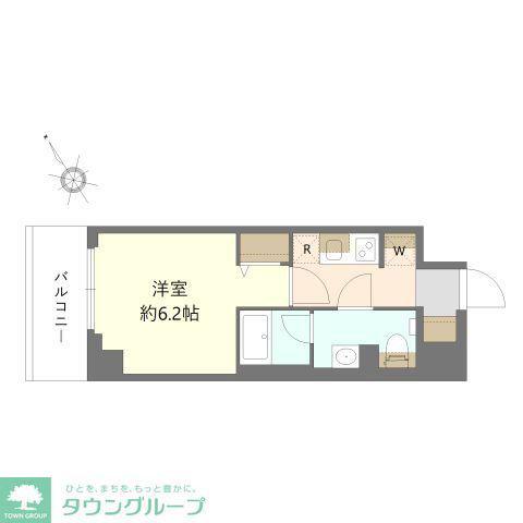 レジデンス船橋東中山(1K/2階)の間取り写真