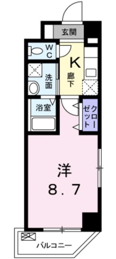サンフォニア新宿(1K/3階)の間取り写真