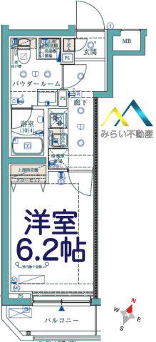 ARCOBALENO KIKUNA(1K/3階)の間取り写真