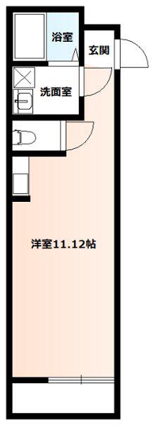 GRANDIR(ワンルーム/2階)の間取り写真