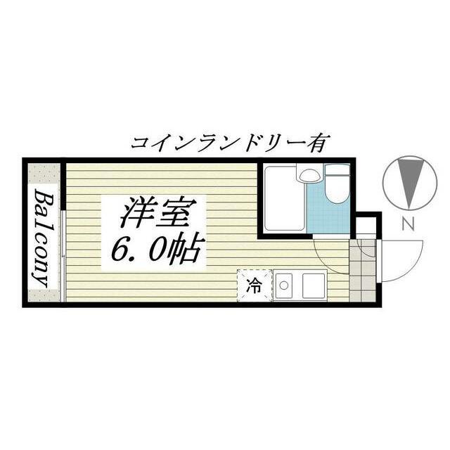 レジダンスイン目黒(ワンルーム/4階)の間取り写真