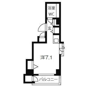ジーエスハイム高速神戸(ワンルーム/3階)の間取り写真