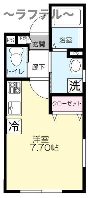 クレアージュ航空公園(ワンルーム/1階)の間取り写真
