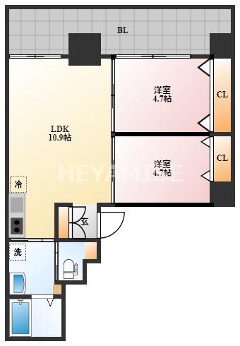 ZEE HAVEN(2LDK/5階)の間取り写真