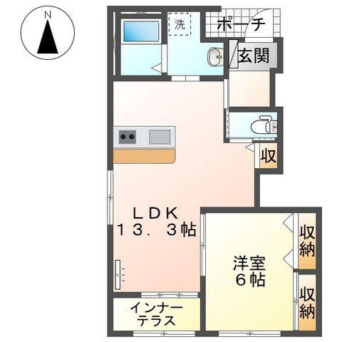 ウエストコートII(1LDK/1階)の間取り写真