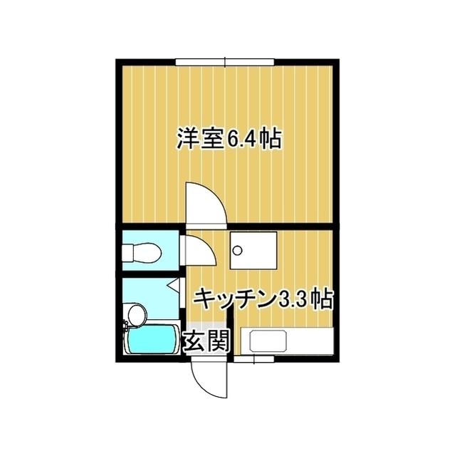 第2ASKエンゼルハイツ(1K/1階)の間取り写真