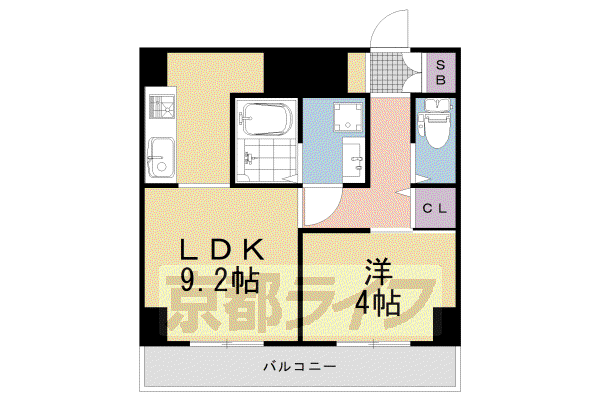 メゾン・ドゥ・レテューディヤン浩栄(1LDK/2階)の間取り写真