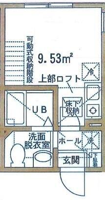 リーブルコート弘明寺(ワンルーム/1階)の間取り写真