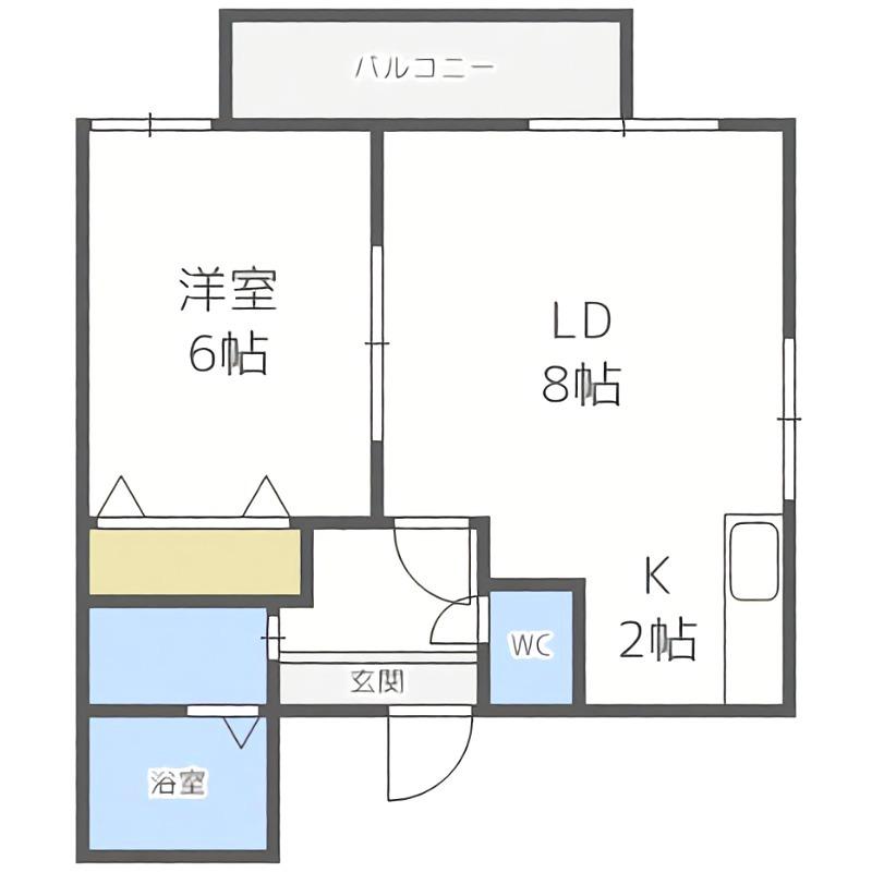 ショパンシャトー(1LDK/3階)の間取り写真