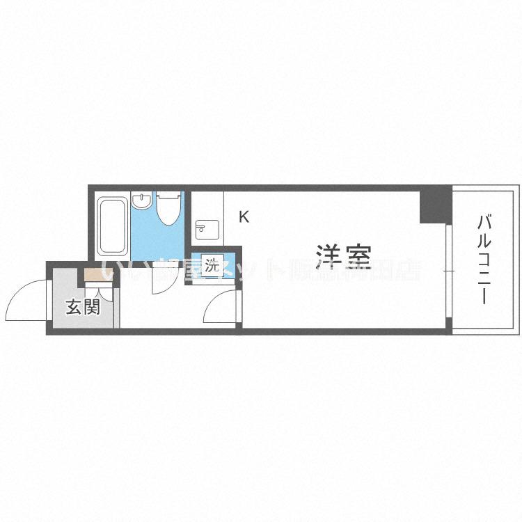 ライオンズマンション新大阪第3(ワンルーム/4階)の間取り写真