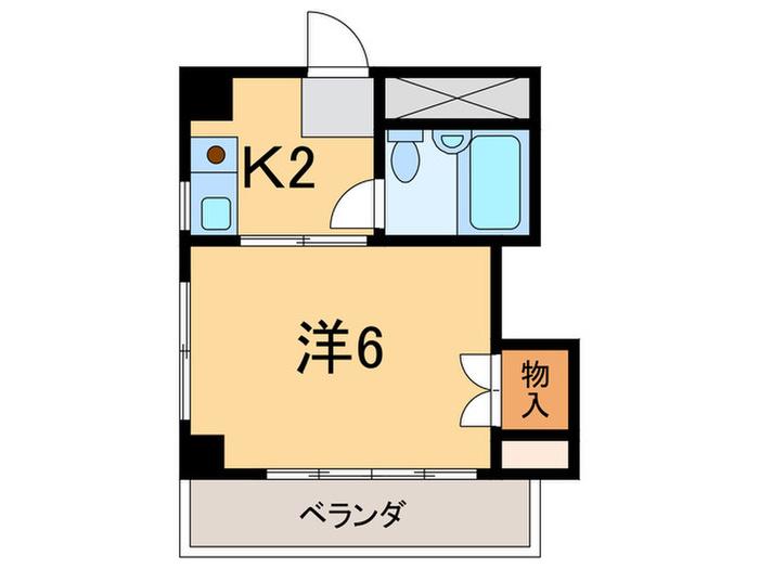 えびすハイム(1K/4階)の間取り写真