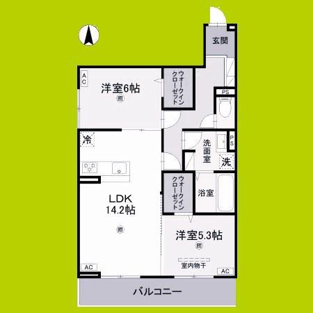 RETORIA阪南町(2LDK/3階)の間取り写真