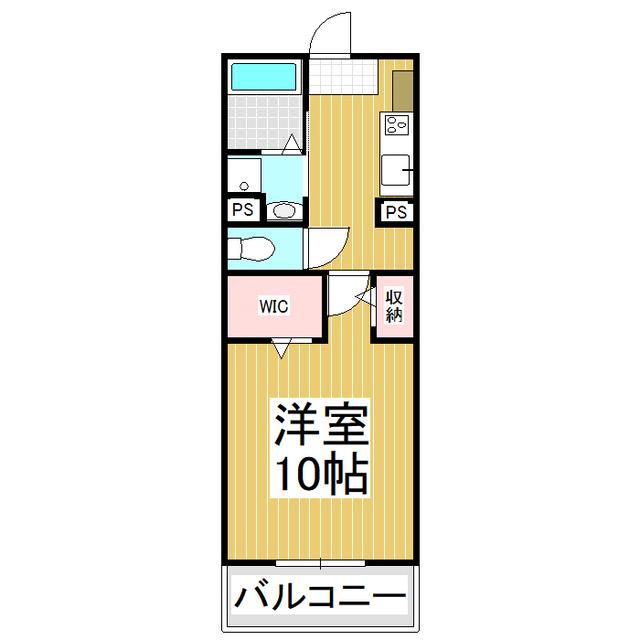 コンフォーティア踏入B(1DK/1階)の間取り写真