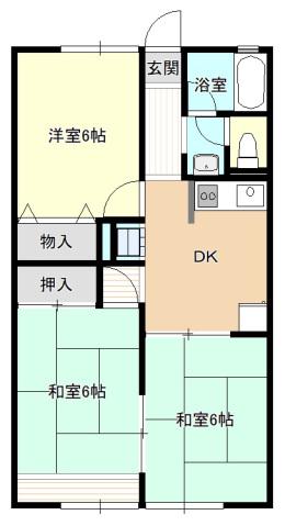 サンピア中川B(3DK/1階)の間取り写真