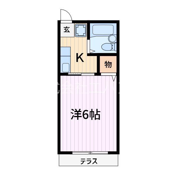シティハイムマミ(1K/2階)の間取り写真