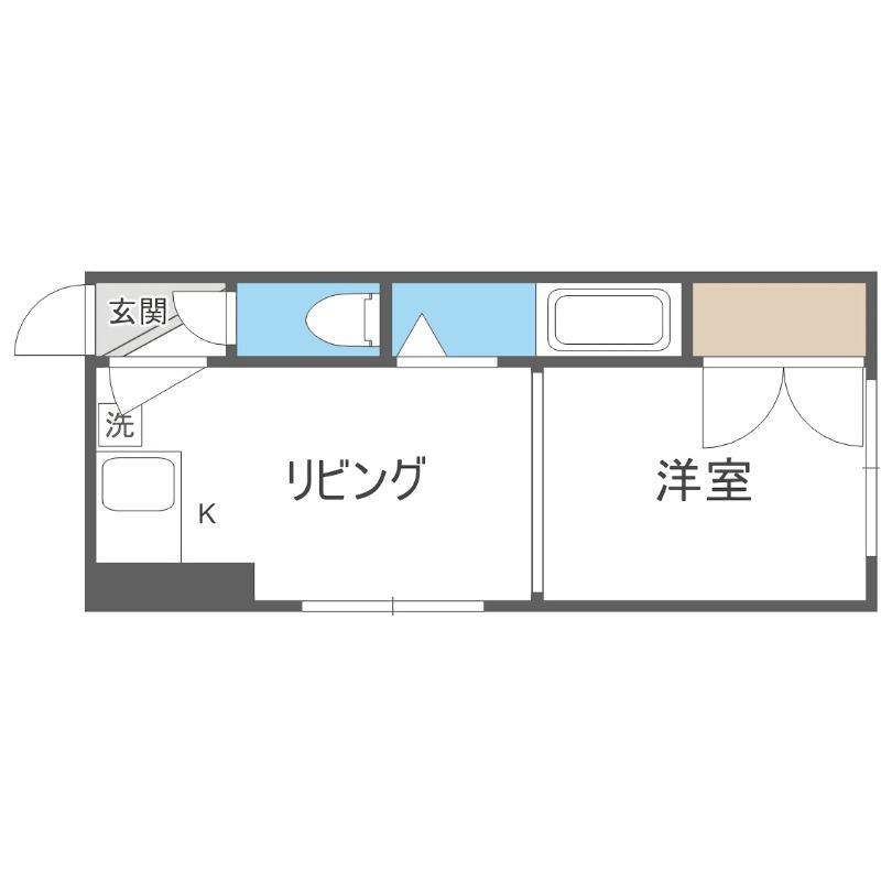 アークハイツ(1DK/3階)の間取り写真
