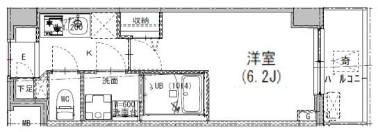 S-RESIDENCE成増CLAIR(1K/2階)の間取り写真