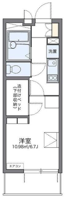 レオパレスカモミールB(1K/3階)の間取り写真