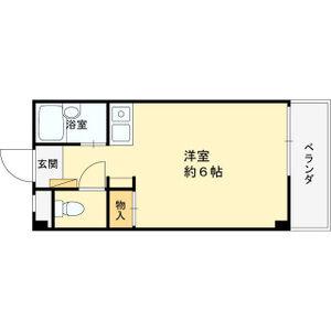 ペルソナ イナダ(ワンルーム/3階)の間取り写真