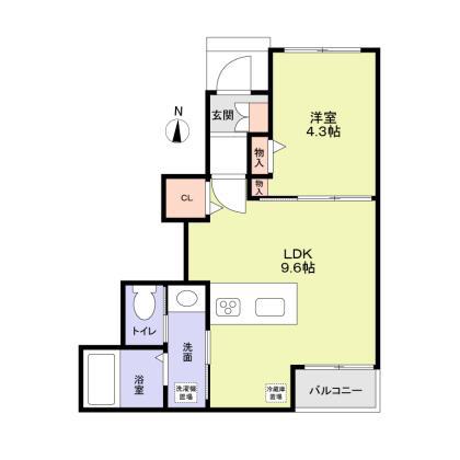 FORESTMAISON大島(1LDK/1階)の間取り写真