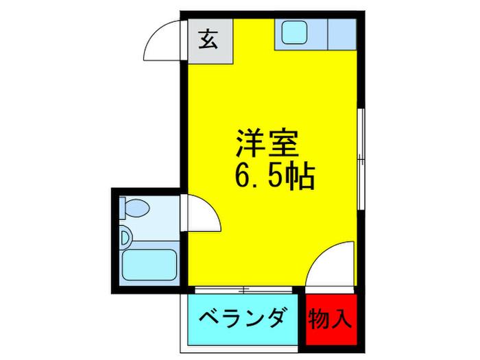 サンハイツ玉造(ワンルーム/3階)の間取り写真