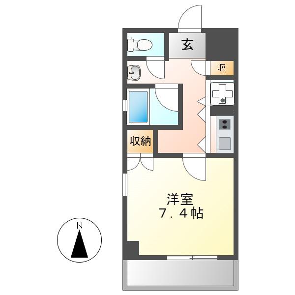 IZUMI(1K/9階)の間取り写真