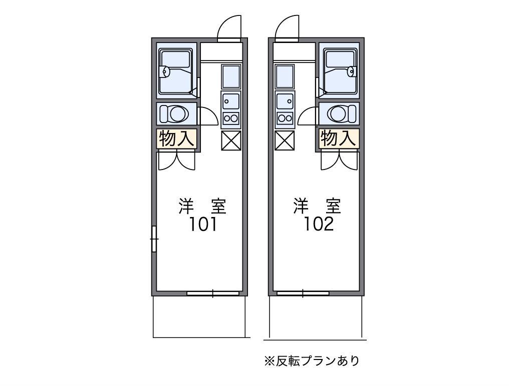 レオパレスシーサイド網干(1K/1階)の間取り写真