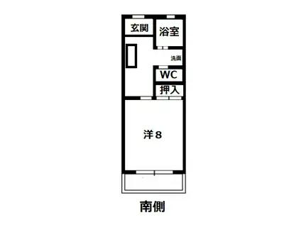 ピアレ渡鹿(1K/3階)の間取り写真