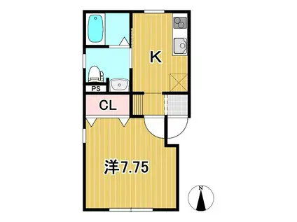 FTハイツ(1K/1階)の間取り写真