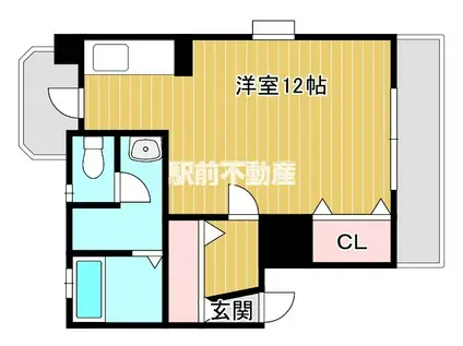 セジュールII(ワンルーム/2階)の間取り写真