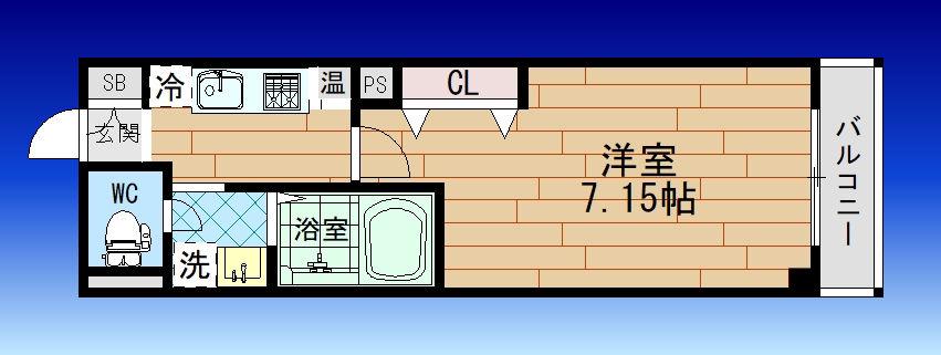 みおつくし春日出(1K/3階)の間取り写真