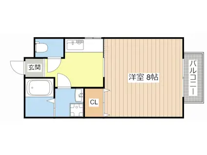 ビレッジM(1K/1階)の間取り写真