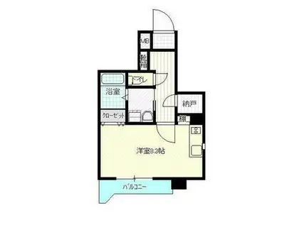 なかよしマンション塩上(1K/5階)の間取り写真