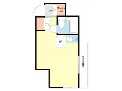 キャラ平塚(ワンルーム/2階)の間取り写真