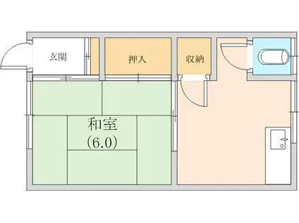 Mハイツ(1K/2階)の間取り写真