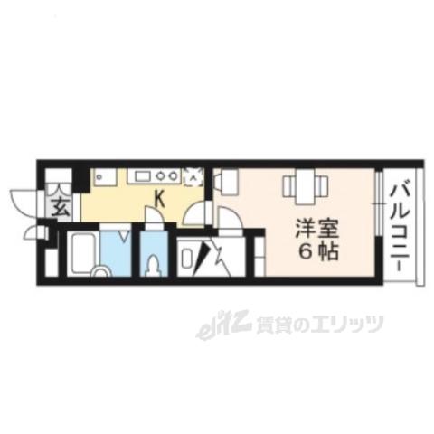 レオパレス近江八幡(1K/2階)の間取り写真