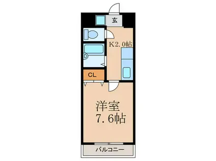 ANTEVORTE(1K/1階)の間取り写真