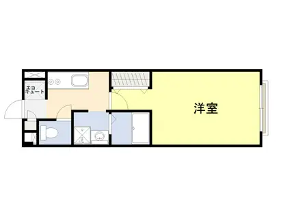 ラーサ・コーチ湖山北(1K/1階)の間取り写真