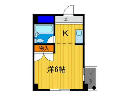 シティハウス坂パートII(1K/1階)の間取り写真