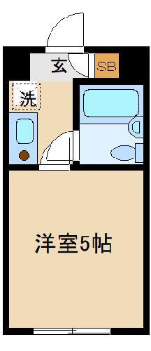オレンジハイツ(1K/1階)の間取り写真