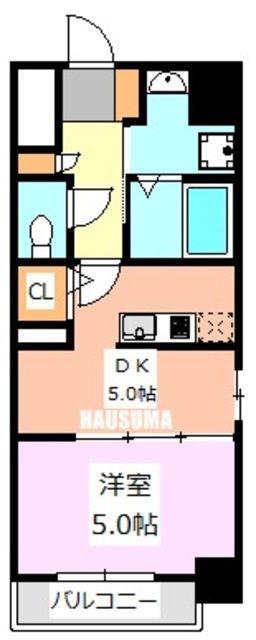 ヴェルステージ田端(1DK/4階)の間取り写真