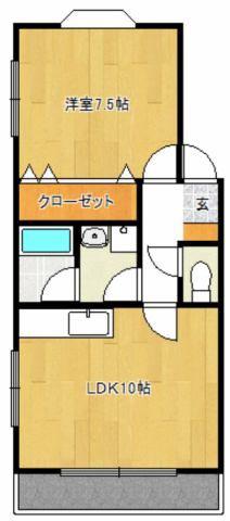 Mコープ(1LDK/2階)の間取り写真