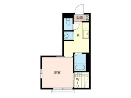 メゾン・ド・クレール(1K/2階)の間取り写真