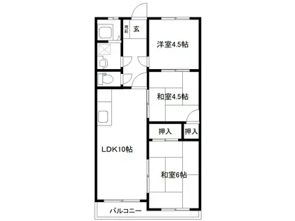 UIファミリオ(3LDK/2階)の間取り写真