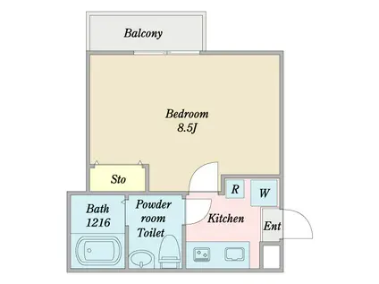 ロフティ上賀茂(1K/2階)の間取り写真