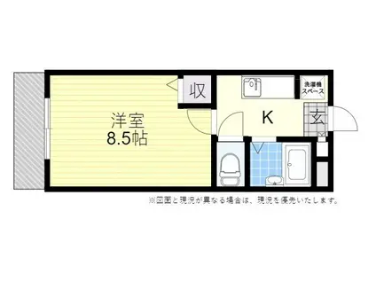 ユニコーポ佐野(1K/5階)の間取り写真