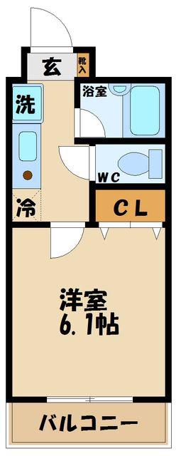 オランダ一番館(1K/2階)の間取り写真