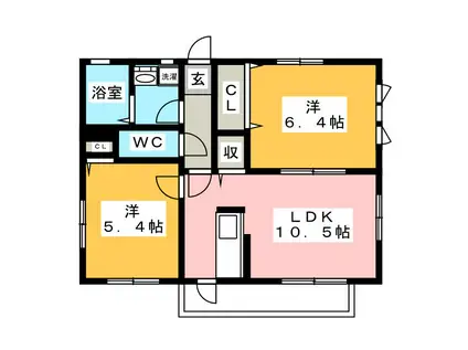 フォレスト2000(2LDK/2階)の間取り写真