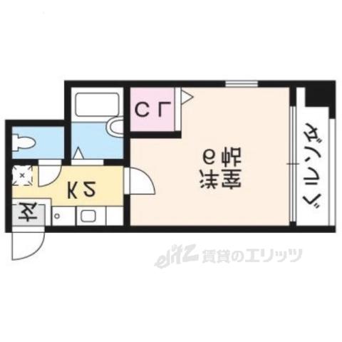 河村ビル(1K/3階)の間取り写真