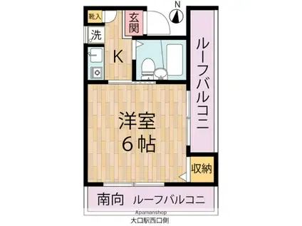 ブルームシティ(1K/5階)の間取り写真